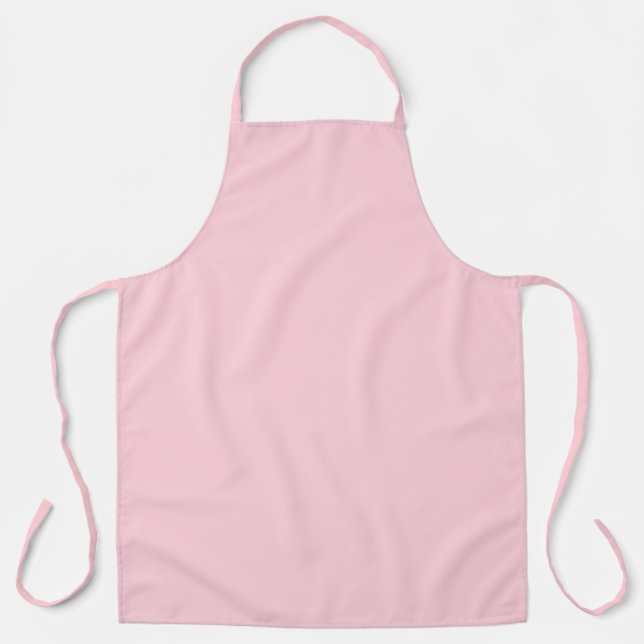 Bubblegum Pink Pretty And Yummy Solid Colour Apron (Front)