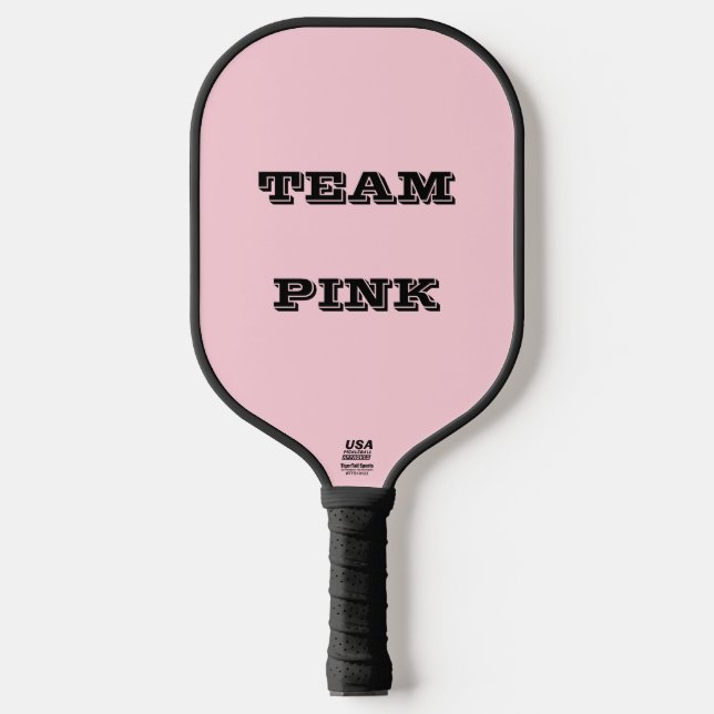 Bubblegum Pink Pretty And Yummy Solid Colour Pickleball Paddle (Front)