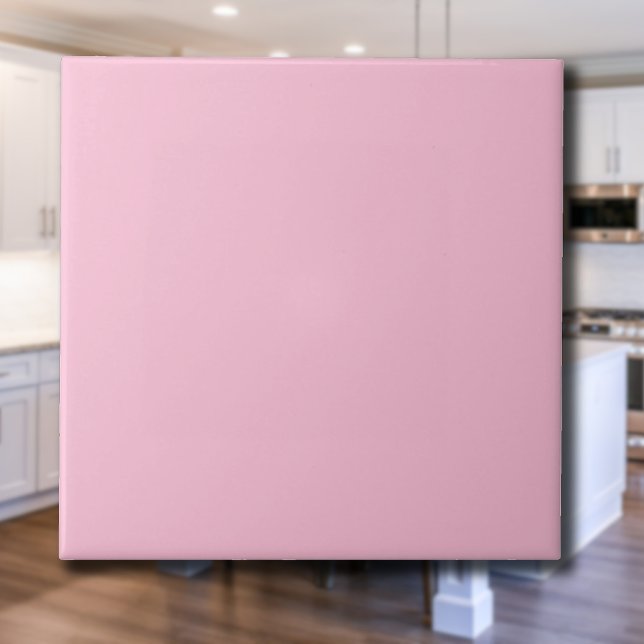 Bubblegum Pink Solid Colour | Classic Elegant Ceramic Tile (Creator Uploaded)