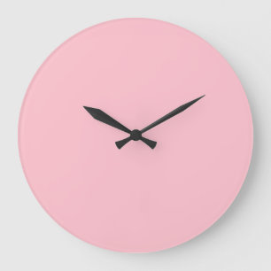 Bubblegum Pink Solid Colour Large Clock