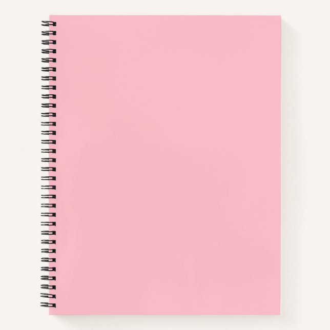 Bubblegum Pink Solid Colour Notebook (Front)