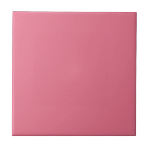 Bubblegum Pink Solid Colour Print, Rouge Blush Pin Ceramic Tile