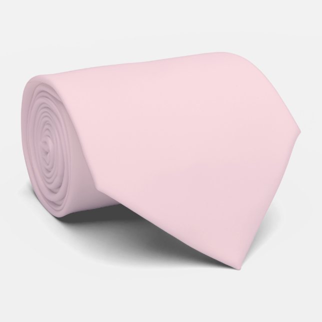 Bubblegum Pink Solid Colour  Tie (Rolled)