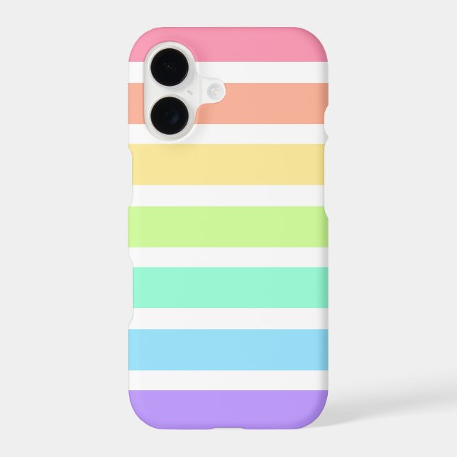 Bubblegum rainbow and white stripes (Back)