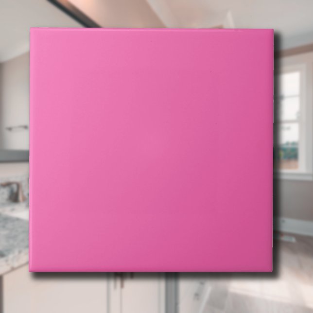 Bubblegum Rose Solid Colour | Classic Elegant Ceramic Tile (Creator Uploaded)