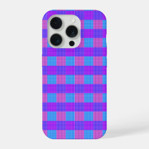 Bubblegum Tartan Print, iPhone 15 Pro Case