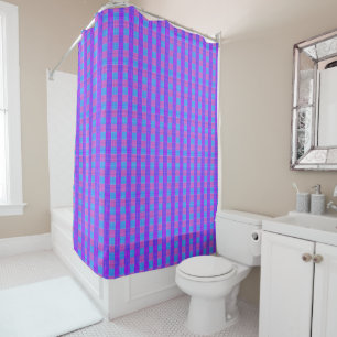 Bubblegum Tartan Print, Shower Curtain