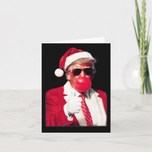 Bubblegum Trump Blowing Bubble Gum Christmas Pink  Card
