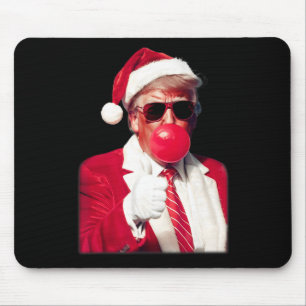 Bubblegum Trump Blowing Bubble Gum Christmas Pink Mouse Pad