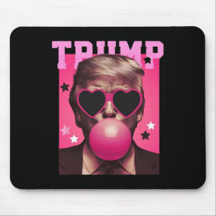 Bubblegum Trump Blowing Bubble Gum Christmas Pink Mouse Pad
