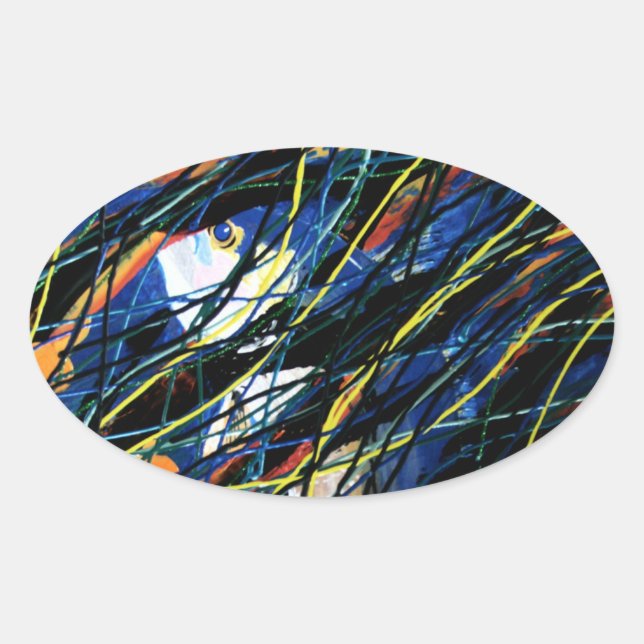 Bubblepacific bumper stickers, hooky from school oval sticker (Front)