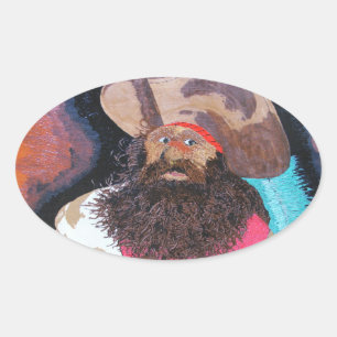 Bubblepacific bumper stickers, pirate oval sticker
