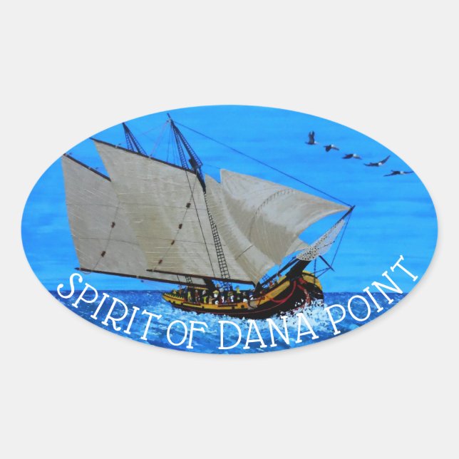 Bubblepacific bumper stickers, spirit of Dana poin Oval Sticker (Front)
