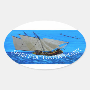 Bubblepacific bumper stickers, spirit of Dana poin Oval Sticker
