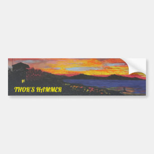 Bubblepacific bumper stickers, Thor's Hammer Sticker