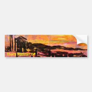 Bubblepacific bumper stickers, Thor's hammer Sticker