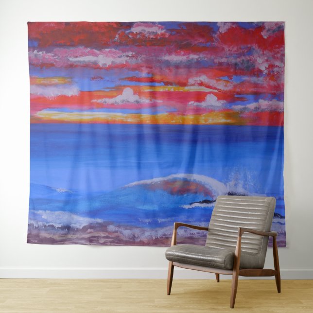 Bubblepacific wall tapestry (In Situ (Horizontal))
