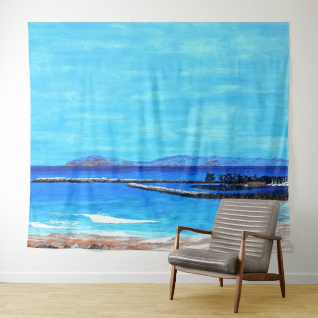 Bubblepacific wall tapestry (In Situ (Horizontal))