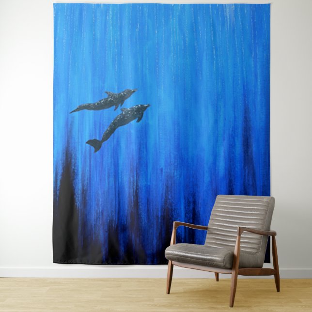 Bubblepacific wall tapestry (In Situ)