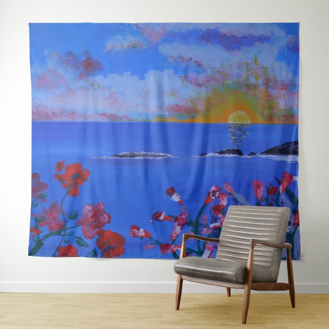 Bubblepacific wall tapestry's tapestry (In Situ (Horizontal))