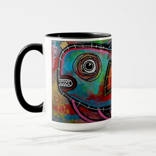 "Bubbles" 15 oz Beverage Mug (Left)
