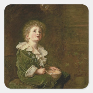Bubbles, 1886 square sticker