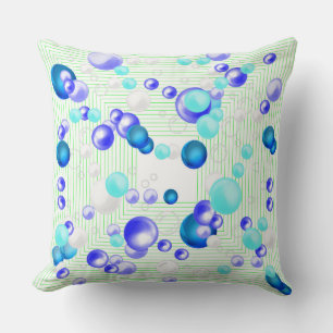 Bubbles Abstract Cushion