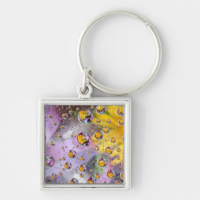 Bubbles abstract with flowers. Credit as: Nancy Key Ring (Front)