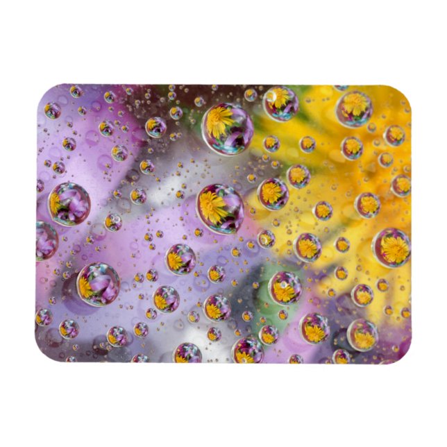 Bubbles abstract with flowers. Credit as: Nancy Magnet (Horizontal)