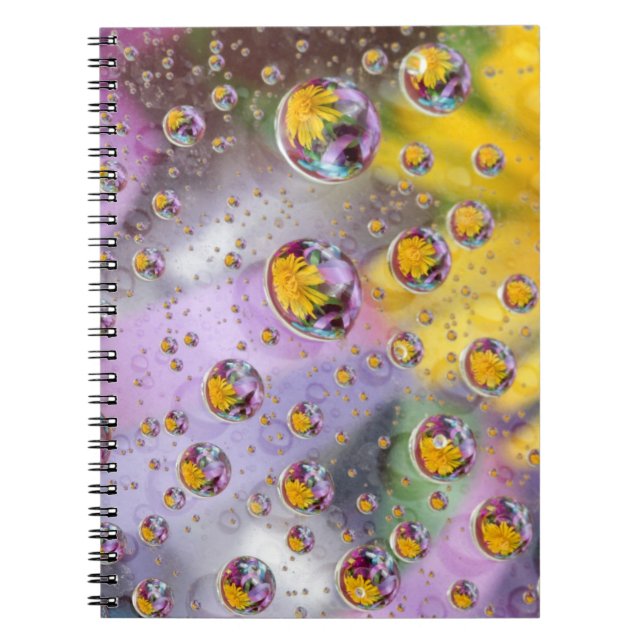 Bubbles abstract with flowers. Credit as: Nancy Notebook (Front)