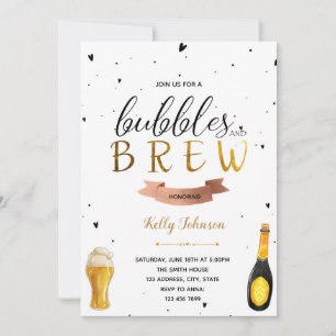 Bubbles and brew invitation
