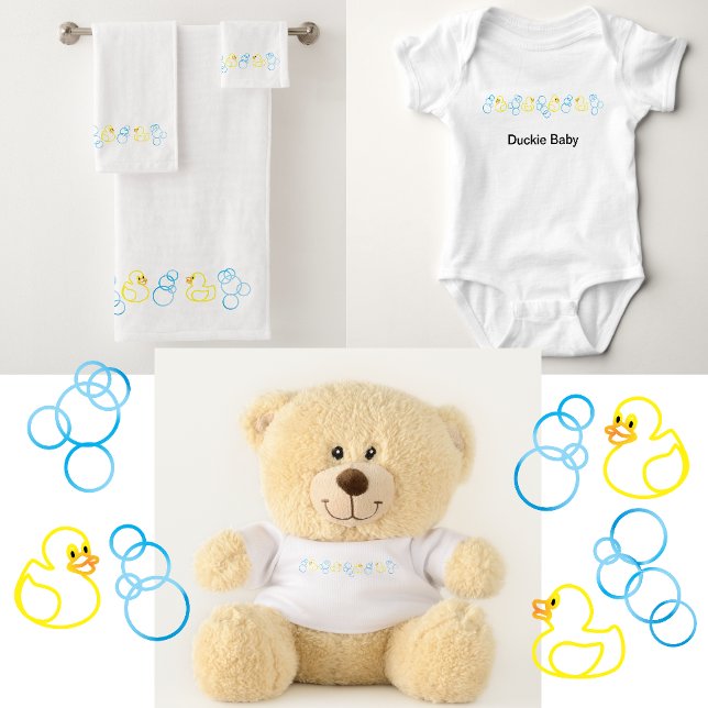 Bubbles and Ducks Baby T-Shirt Bodysuit (Bubbles and Ducks for Baby)