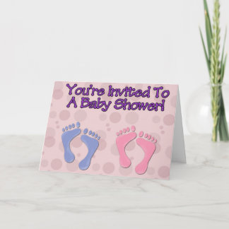 Bubbles and Feet Baby Shower Invitation