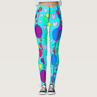 Bubbles and Hearts Leggings