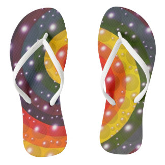 Bubbles and Pearls Rainbow Swirl FlipFlops