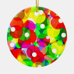 Bubbles art ceramic ornament