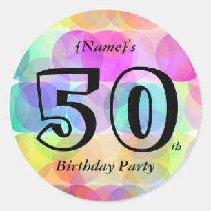 Bubbles - Birthday Party Round Sticker