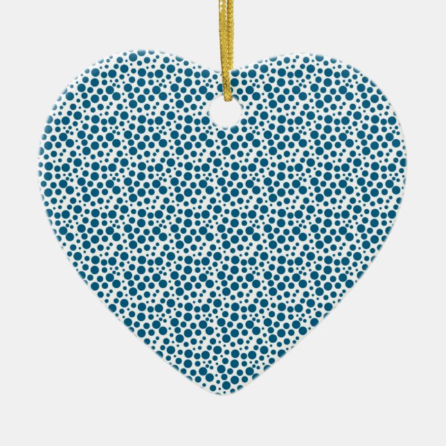 Bubbles Blue Points Summer Season Beach Lover Ceramic Ornament (Front)