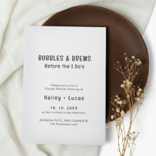 Bubbles & Brew Before The I Do's Couple Shower Invitation
