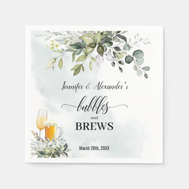 Bubbles & Brews Napkin (Front)
