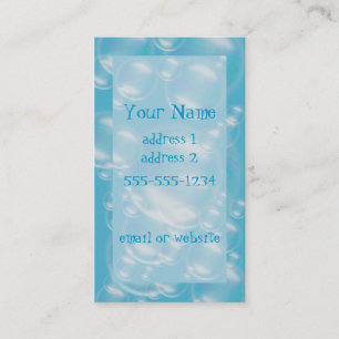 bubbles, bubbles and more bubbles business card