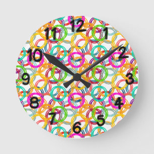 Bubbles, Bubbles Everywhere Round Clock