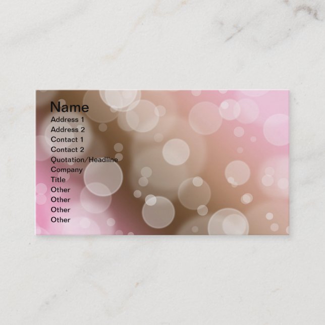 bubbles business card (Front)