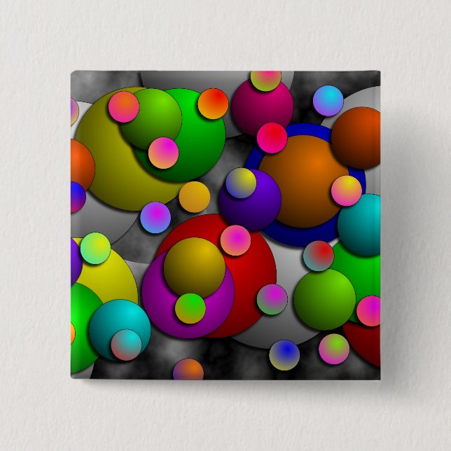 Bubbles by Kenneth Yoncich 15 Cm Square Badge (Front)