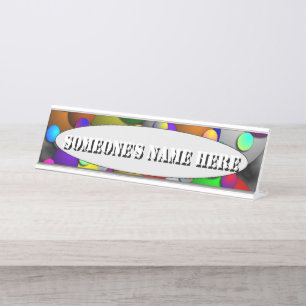 Bubbles by Kenneth Yoncich Desk Name Plate