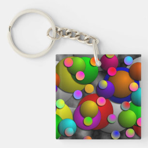 Bubbles by Kenneth Yoncich Key Ring