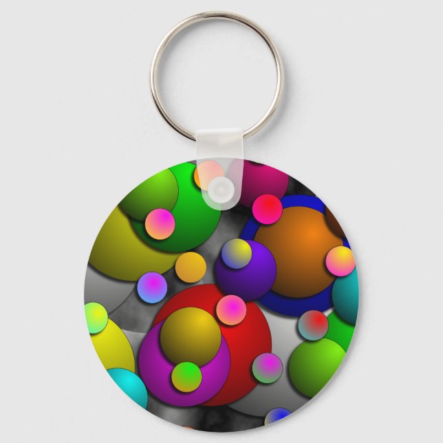 Bubbles by Kenneth Yoncich Key Ring (Front)