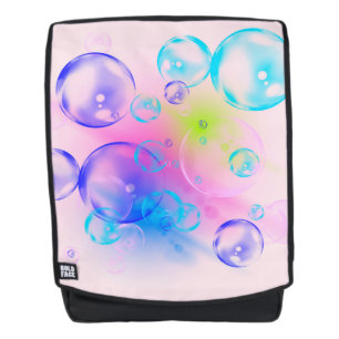BUBBLES - Colourful Abstract Image of Fractal Art Backpack