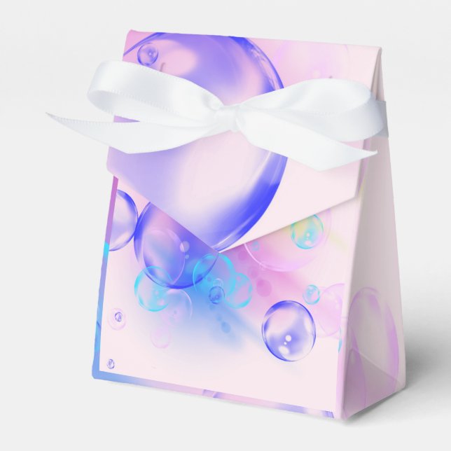 BUBBLES - Colourful Abstract Image of Fractal Art  Favour Box (Front Side)
