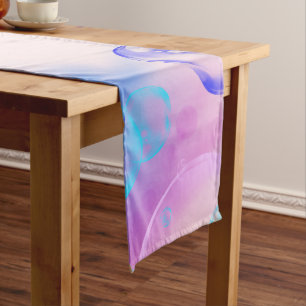 BUBBLES - Colourful Abstract Image of Fractal Art Long Table Runner